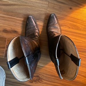 Leather cowboy boots